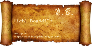 Michl Bogdán névjegykártya
